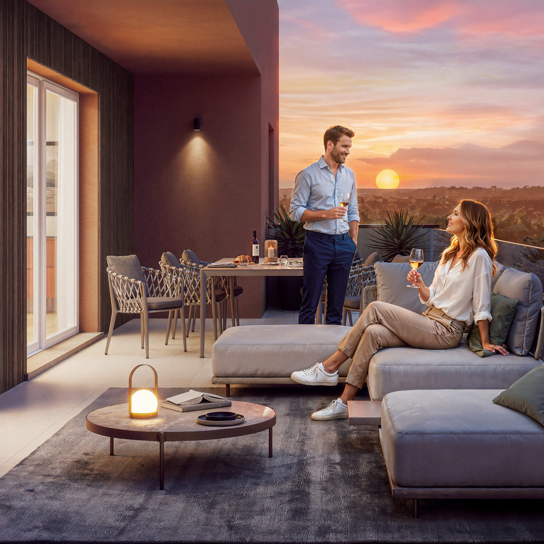 terrace_san_lazzaro_city_green Vista al tramonto dalla terrazza - San Lazzaro City Green